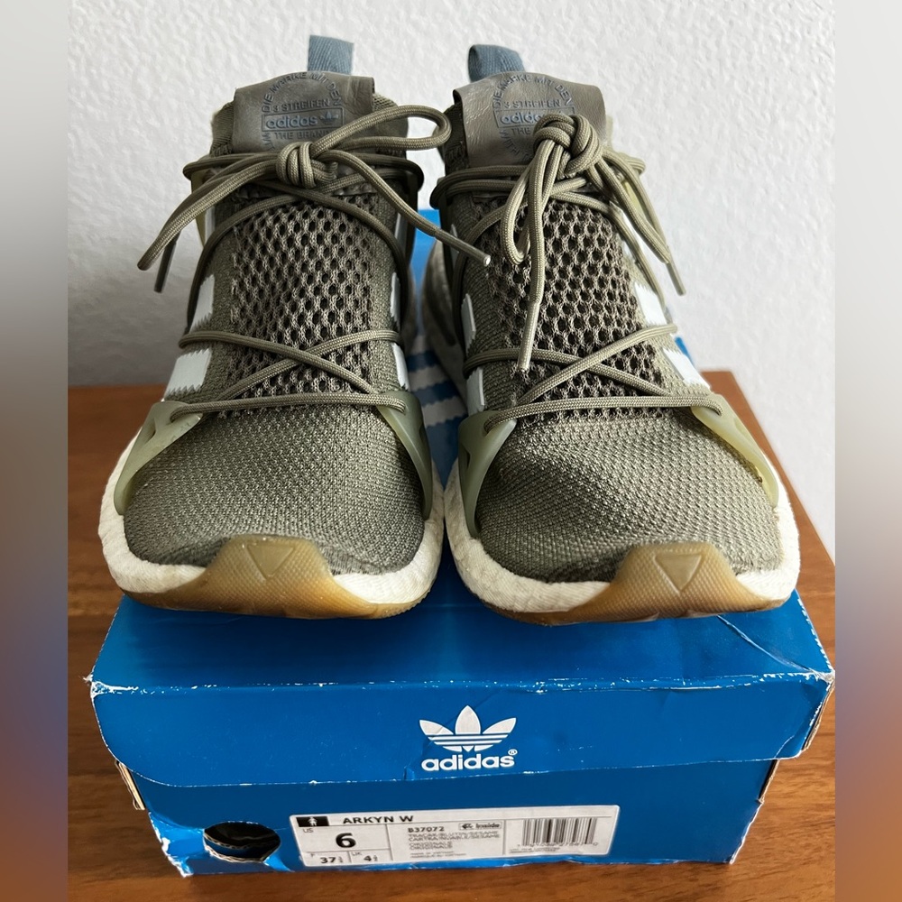 Adidas Arkyn Olive and White Sneakers